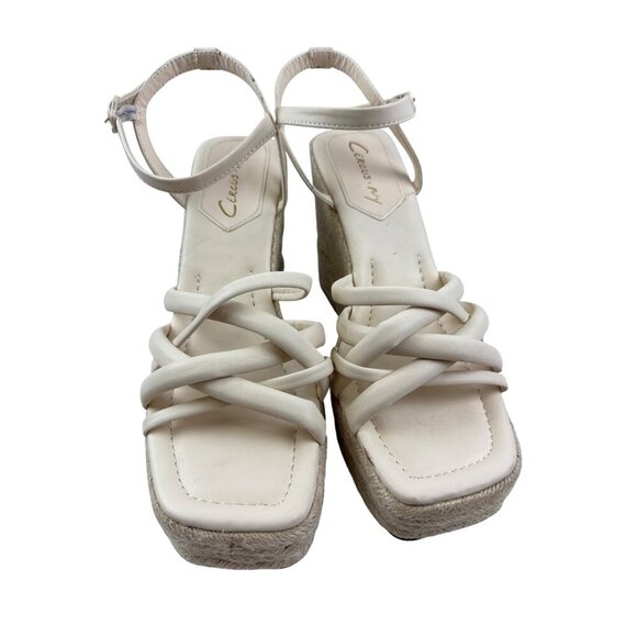 Circus Sam Edelman Irene Women's Sandal Wedge Espadrille Platform Ivory Size 10 - Picture 2 of 9